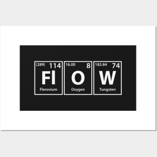 Flow (Fl-O-W) Periodic Elements Spelling Posters and Art